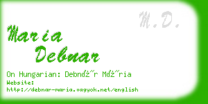 maria debnar business card